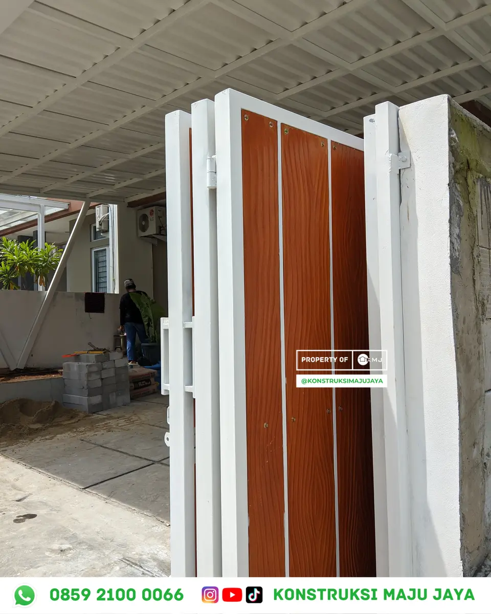 Kanopi Plafon PVC Kebayoran - Detail Sambungan & Finishing Cat Anti Karat Kanopi Plafon PVC Kebayoran