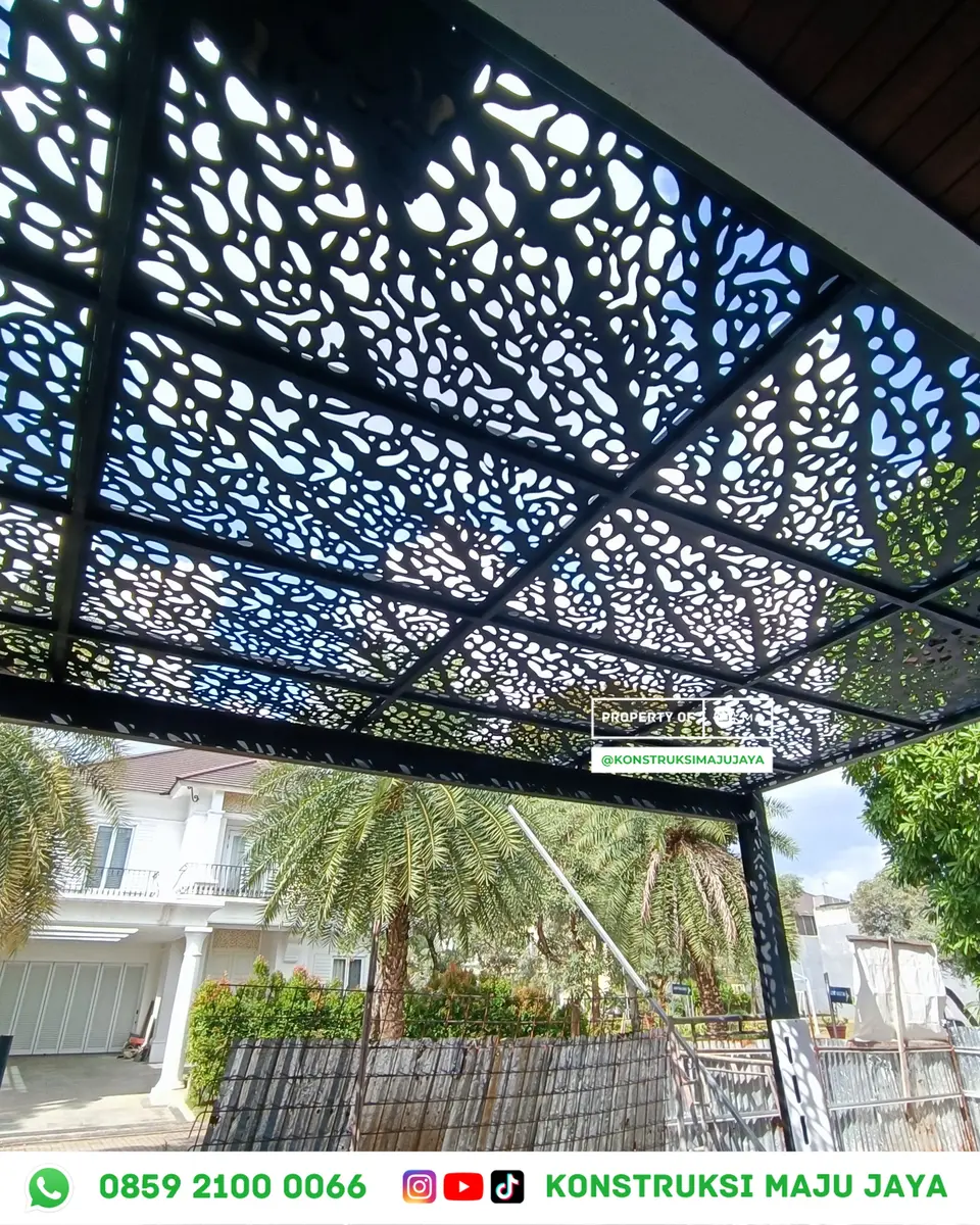 Kanopi Baja Ringan Jakarta - Tampilan Hasil Akhir Kerapihan Struktur Kanopi Baja Ringan Jakarta