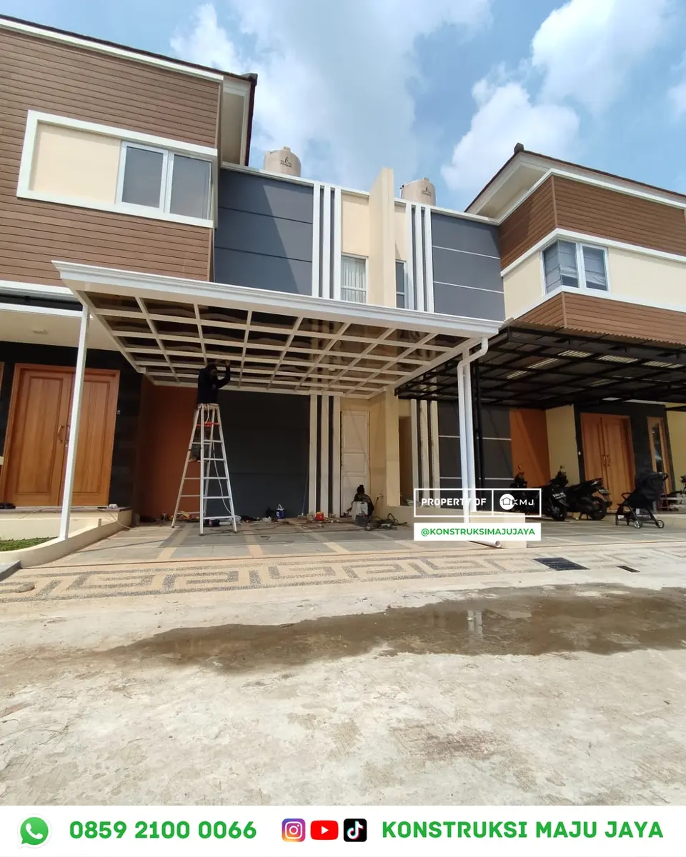 Kanopi Plafon PVC BSD - Detail Sambungan & Finishing Cat Anti Karat Kanopi Plafon PVC BSD